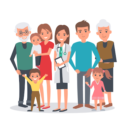 famille patients infirmière